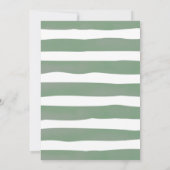 テディベアセージ緑ベビーシャワー招待状 招待状 (裏面)