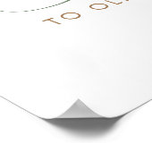 テディベアセージ赤ちゃんシャワー歓迎サイン ポスター (角)