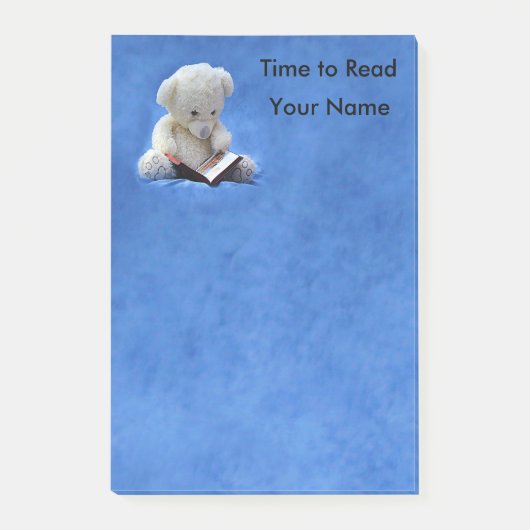 テディベアタイムトゥリード4x6 ポストイット (正面)