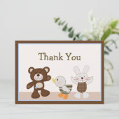 テディベアダッキーバニーサンキューカード サンキューカード (スタンド正面)