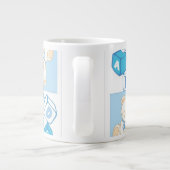 テディベアチェックパターン ジャンボコーヒーマグカップ (裏面)