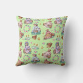 テディベアティータイムヴィンテージパステル クッション (裏面)