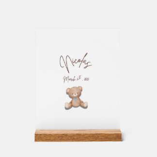 テディベアテーブルデコール アクリルサイン