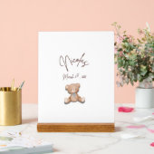 テディベアテーブルデコール アクリルサイン (ウェディング)