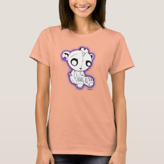テディベアデザインを破壊せずに破れた Tシャツ