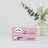 テディベアトーキングプリントカワイトスピーチセラピー 名刺 (スタンド正面)