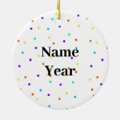 テディベアドクターペディアトリシャン名オーナメント セラミックオーナメント (裏面)