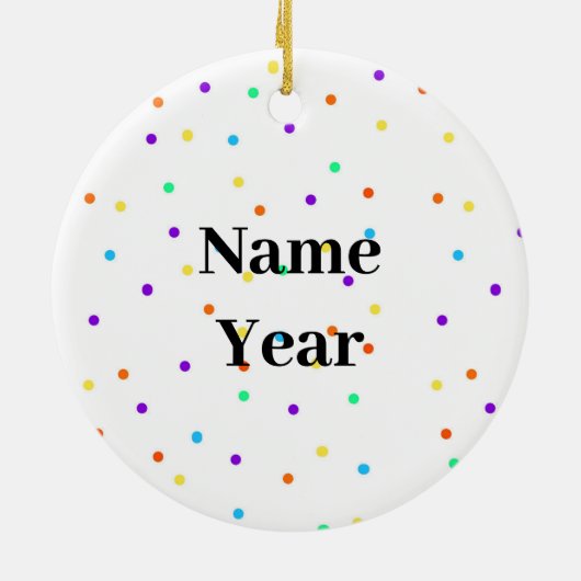 テディベアドクターペディアトリシャン名オーナメント セラミックオーナメント (裏面)