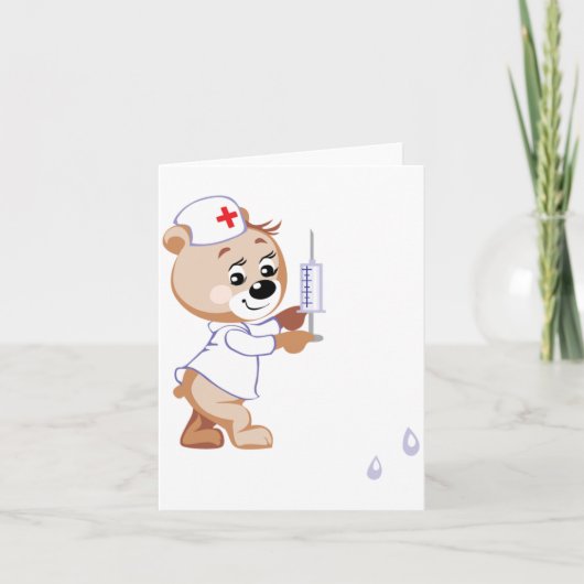 テディベアナースノートカード カード (正面)