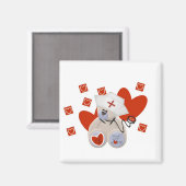 テディベアナースラブTシャツ&ギフト マグネット (正面/裏面)