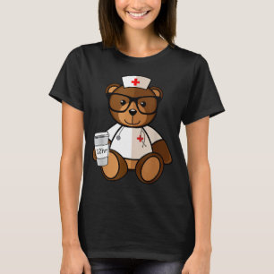 テディベアナース看護Tシャツfor Valentine Day Tシャツ