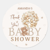 テディベアニュートラルありがとうございました ラウンドシール (正面)