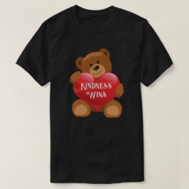 テディベアハグハートパーソナライズ文字綿 Tシャツ