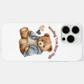 テディベアハグ携帯ケース Case-Mate iPhoneケース (裏面 (横))