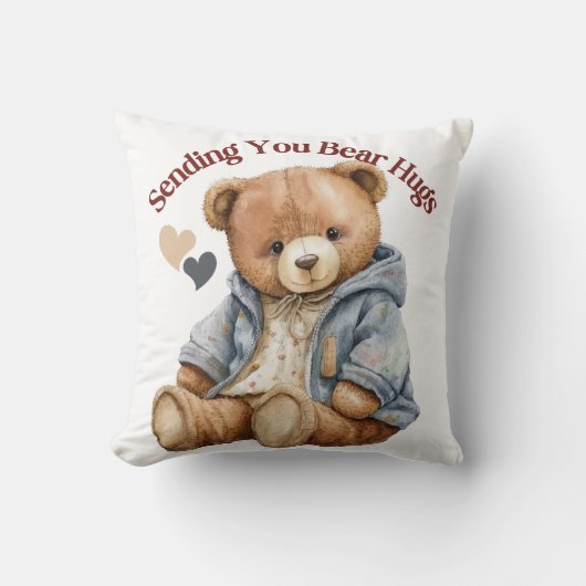 テディベアハグ装飾用クッション クッション (正面)