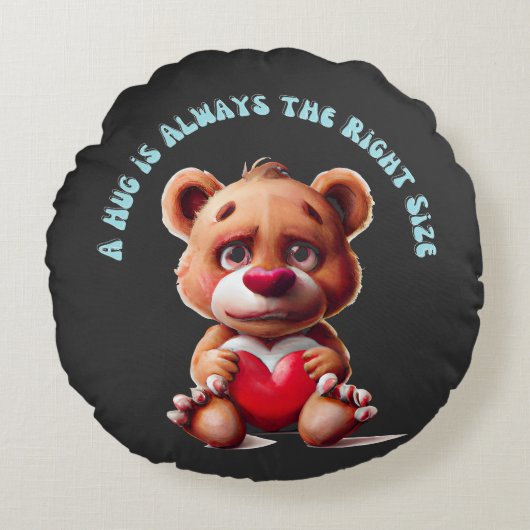 テディベアハグ ラウンドクッション (正面)
