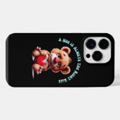 テディベアハグ iPhoneケース (裏面横)