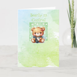 テディベアハッピーバースデーグリーティングカード サンキューカード