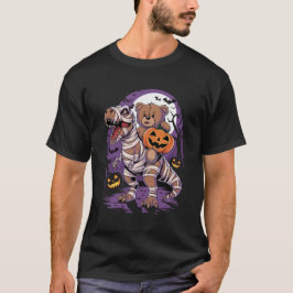 テディベアハロウィーンパンプキンティラノサウルスレックス Tシャツ