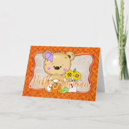 テディベアハローオータム カード