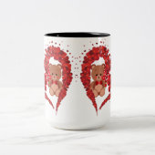 テディベアハートマグ ツートーンマグカップ (中央)