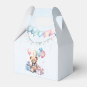 テディベアバカラフルルーンベアリー第1誕生日 フェイバーボックス (裏面サイド)