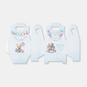 テディベアバカラフルルーンベアリー第1誕生日 フェイバーボックス (折り畳みなし)