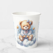 テディベアバカラフルルーンベアリー第1誕生日 紙コップ (左)