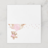 テディベアバラ金ゴールドバルーン赤ちゃんシャワー プレイスカード (外部開封)