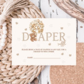 テディベアバルーンおむつラッフルベビーシャワー エンクロージャーカード