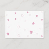 テディベアバルーンをテーマにしたオムツラッフルピンク エンクロージャーカード (裏面)