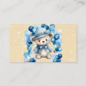 テディベアバルーンアーチボーイおむつラッフル 名刺 (裏面)