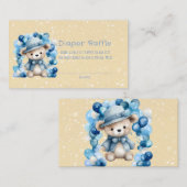 テディベアバルーンアーチボーイおむつラッフル 名刺 (正面/裏面)