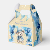 テディベアバルーンアーチボーイベビーシャワー フェイバーボックス (正面サイド)