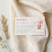 テディベアバルーンガールブックベビーカード エンクロージャーカード