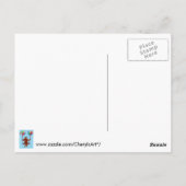 テディベアバルーンスイングハッピーバースデーはがき ポストカード (裏面)