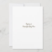 テディベアバルーンテーマベビーシャワー招待状 招待状 (裏面)