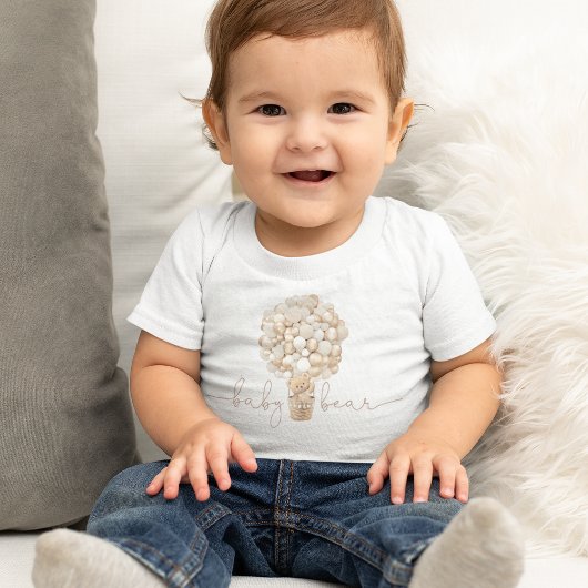 テディベアバルーンニュートラル ベビーボディスーツ