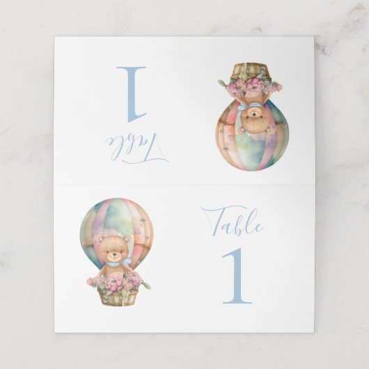 テディベアバルーンパーティー座席表 プレイスカード (外部開封)