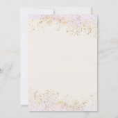 テディベアバルーンパープルビーリーウェイベビーシャワー 招待状 (裏面)