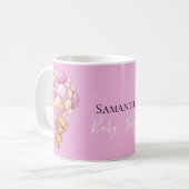 テディベアバルーンピンクコーヒーマグ コーヒーマグカップ (正面左)