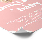 テディベアバルーンピンク言わないベビーゲーム ポスター (角)