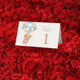 テディベアバルーンブラウン プレイスカード