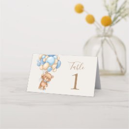 テディベアバルーンブラウン プレイスカード