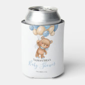 テディベアバルーンブルークーラーボックス 缶クーラー (缶正面)