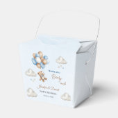 テディベアバルーンブルータンベビーシャワー フェイバーボックス (正面サイド)