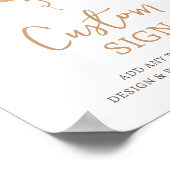 テディベアバルーンベアリーファースト誕生日カスタム ポスター (角)