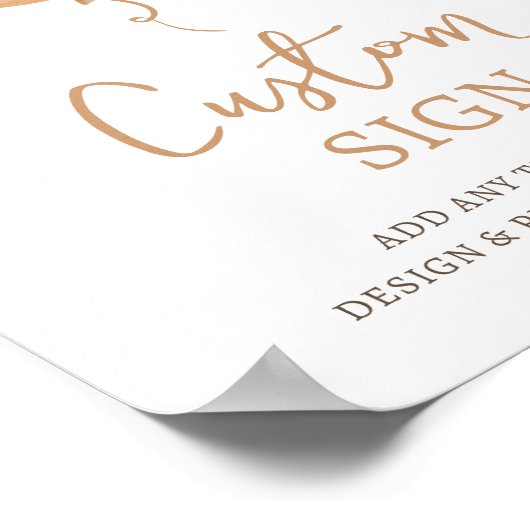 テディベアバルーンベアリーファースト誕生日カスタム ポスター (角)