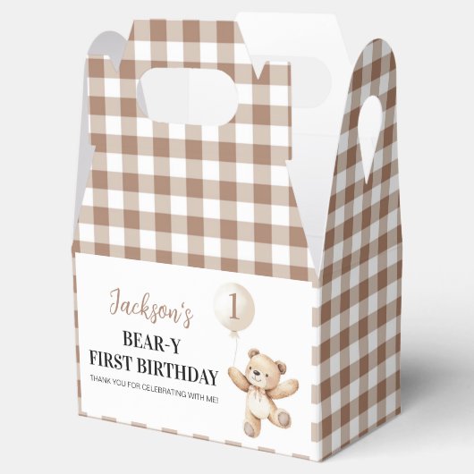 テディベアバルーンベアリー誕生日ありがとう フェイバーボックス (オープン)