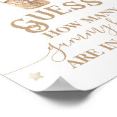 テディベアバルーンベイビーシャワー推測ゲーム ポスター (角)